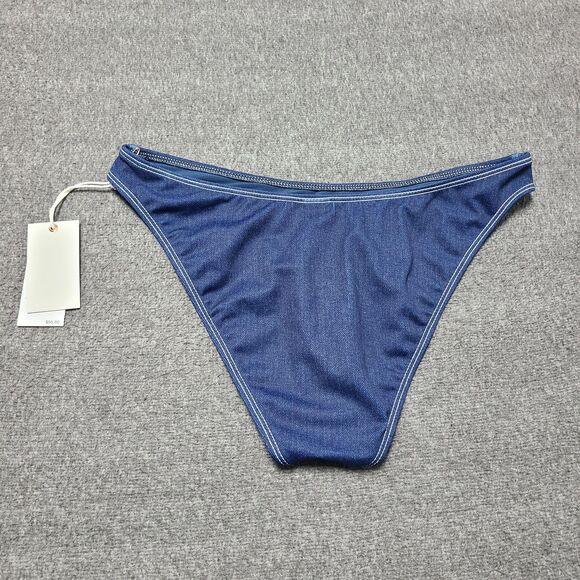 Good American Bikini Bottom Womens Size 3 Blue Indigo Print Swim GSW0460 USA New - Picture 4 of 5